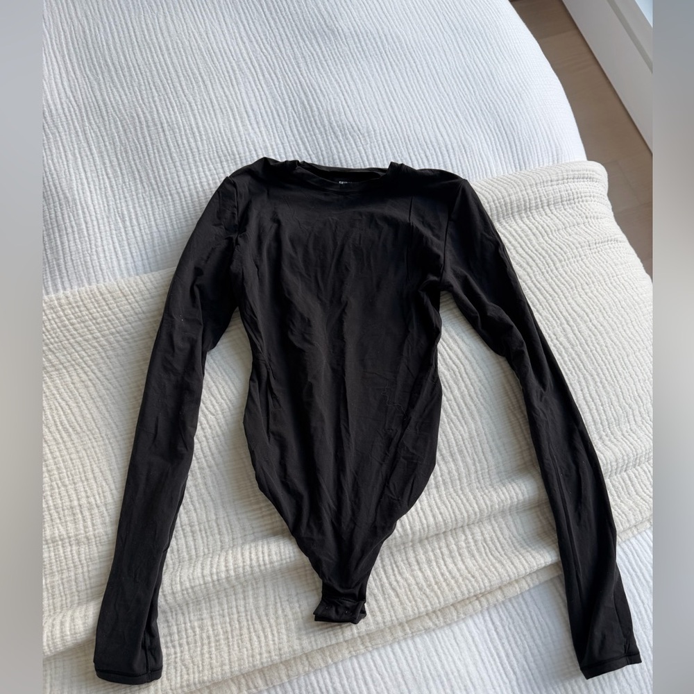 Skims Long Sleeve Crew Neck Bodysuit